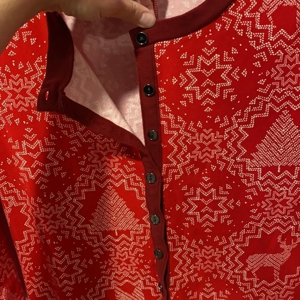 Hearth & Hand Magnolia Holiday Onesie Pajamas EUC